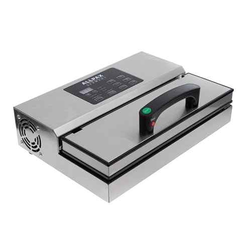 Vakuumiermaschine P 370 von ALLPAX - inkl. 100 Vakuumbeutel 20 x 30 cm - 97% Vakuumleistung - Schweißnaht 5 mm Breit & 310 mm Lang - mit Puls-System (Teilvakuum) - mit zusätzlicher Marinierfunktion von Allpax