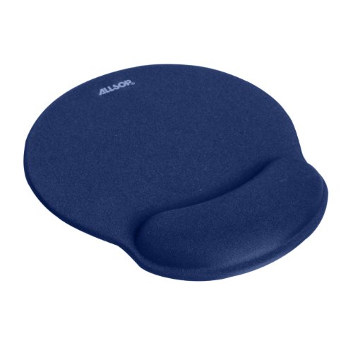Allsop 05941 Comfort Mauspad mit Mini Gel-Handgelenksauflage für ergonomisches Arbeiten blau von Allsop
