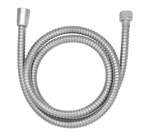 ALLSTAR Duschschlauch Edelstahl 200cm langer reinigungsfreundlicher Brauseschlauch Chromoptik ein halber Zoll Standardanschluss Metall flexibel Edelstahl von Allstar