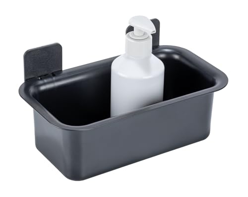 ALLSTAR Wandablage Mod Parma Klebe-Wandablage Bad schwarz ohne Bohren Duschablage Badezimmer Regal ABS Kunststoff 23 x 8 x 22 cm für Glatte Oberflächen von Allstar