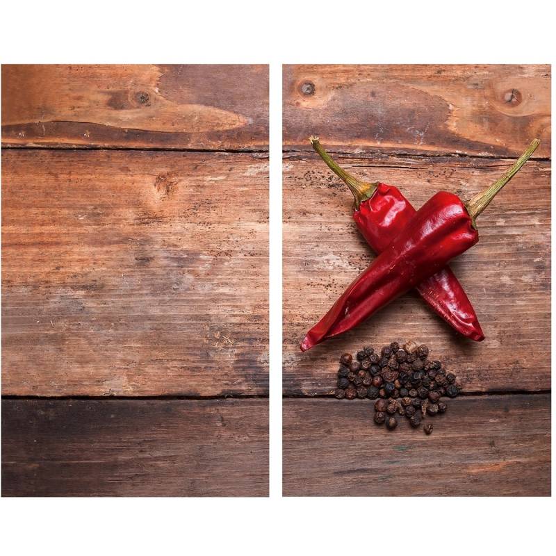 Allstar Glasabdeckplatten Pepper für Glaskeramik-Kochfelder  2er-Set von Allstar