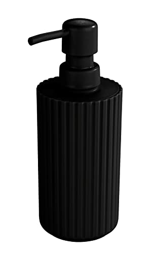 Allstar Seifenspender Minas, nachfüllbarer Spender für bis zu 280 ml Flüssigseife aus Kunststoff, Ø 7 x 18 cm, Schwarz Allstar Seifenspender Minas, nachfüllbarer Spender für bis zu 280 ml Flüssigseife aus Kunststoff, Ø 7 x 18 cm, Schwarz von Allstar