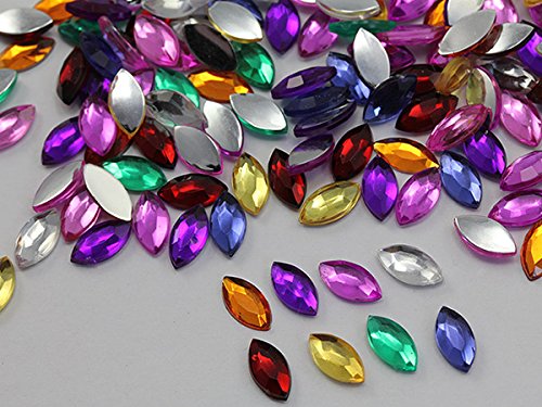 Allstarco 10x5mm Assorted Colors Flat Back Navette Acrylic Jewels Marquise Rhinestones Face Gems Card Making Embelishments Horse Eye 13/64" x 7/16" 200 Pcs Allstarco 10x5mm Assorted Colors Flat Back Navette Acrylic Jewels Marquise Rhinestones Face Gems Card Making Embelishments Horse Eye 13/64" x 7/16" 200 Pcs von Allstarco