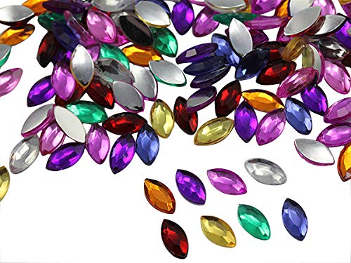 Allstarco 10x5mm Assorted Colors Flat Back Navette Acrylic Jewels Marquise Rhinestones Face Gems Card Making Embelishments Horse Eye 13/64" x 7/16" 200 Pcs Allstarco 10x5mm Assorted Colors Flat Back Navette Acrylic Jewels Marquise Rhinestones Face Gems Card Making Embelishments Horse Eye 13/64" x 7/16" 200 Pcs von Allstarco