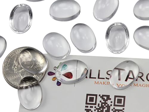 Allstarco 18x13mm Oval Clear Magnifying Acrylic Cabochons, Plastic Gems For Jewelry Making, DIY Earrings, Pendants - 50 Pieces von Allstarco