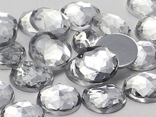20 mm Kristall, klar H102 Flache Rückseite Acryl, rund Gems Hohe Qualität Pro Grade – 20 Stück von Allstarco