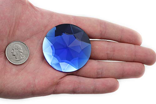 50 mm blauer Saphir H104 flache Rückseite runde Acrylsteine hochwertig einzeln verpackt – 4 Stück 50 mm blauer Saphir H104 flache Rückseite runde Acrylsteine hochwertig einzeln verpackt – 4 Stück von Allstarco