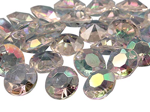 Allstarco Kristall-Karat-Acryl-Diamant-Konfetti, AB-Beschichtung, für Tischstreuung, Hochzeitsdekorationen, Vasenfüller, 14 mm, 200 Stück von Allstarco