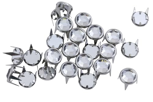 Allstarco 5mm Crystal CH38 Bedazzler Refills Rhinestones Preset Gemagic Studs Nailheads in Rims for Garment Embelishments Leatherwork DIY Crafts Decorate Shoes, Belts, Tee Size 20-100 Pieces von Allstarco