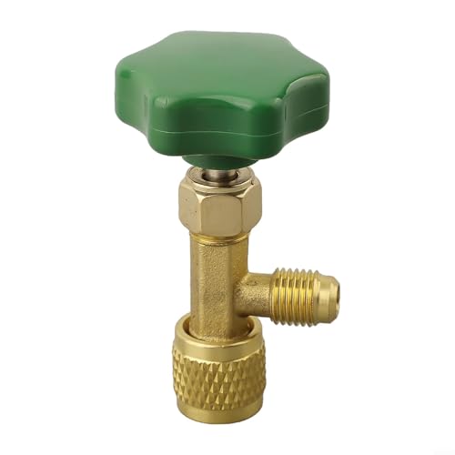 1/4 SAE Automatischer Flaschenöffner für R22, für R134a, R410A Gas, einfach zu bedienendes Werkzeug (grün) von Allthingstore