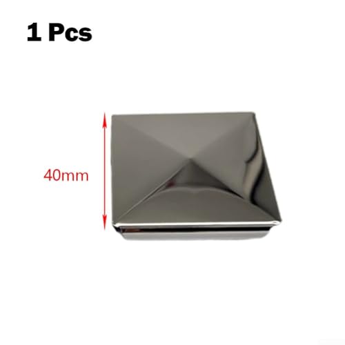 10 Stück Edelstahlpfosten mit stilvollem Pyramiden-Design, feuchtigkeitsbeständig (1 Stück 40 mm) von Allthingstore