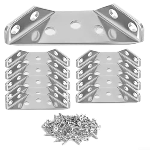 10 Stück Multifunktionale Möbel-Eckverbinder aus Edelstahl für sichere Verbindung von Allthingstore