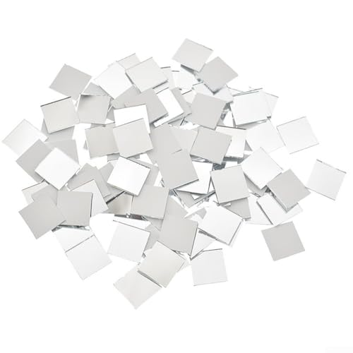 100 Stück DIY Discokugel Spiegel Aufkleber 20 x 20 mm für Zuhause und Büro kreative Dekoration (schwarz) von Allthingstore