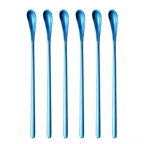 19 x 3 cm Rührlöffel aus Edelstahl, perfekt für Wachs, Seife und Harz DIY-Projekte (blau) von Allthingstore