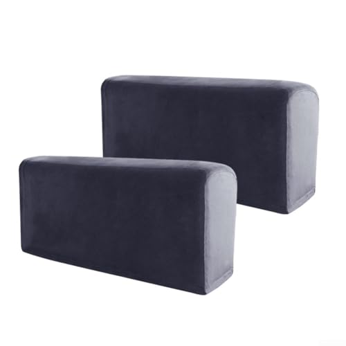 2 Stück Schonbezüge für Sofa und Stuhl Anti-Rutsch Elastisch Stoff Design (Marineblau) von Allthingstore