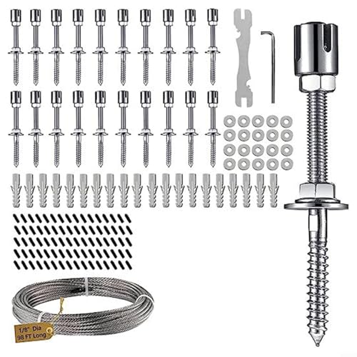 20 Sets robustes Draht-Rankgitter für Outdoor-Pflanzen, inklusive 98 13 m Drahtseil für verbesserte Gartenästhetik von Allthingstore