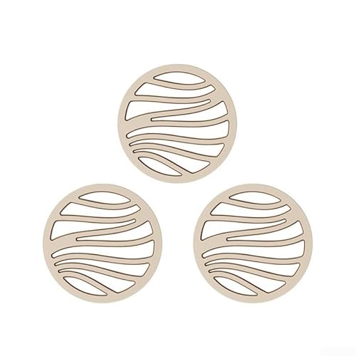 3 x Esstisch-Untersetzer, stilvolle Platzsets, um Ihre Küchendekoration zu verschönern (3 Stück rund braun) von Allthingstore