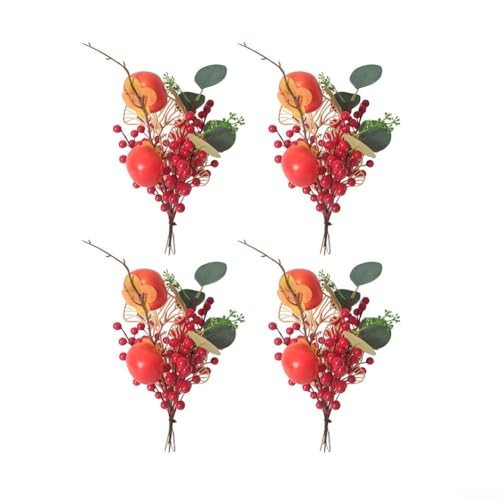 30–33 cm lebensechte künstliche Granatapfel und Kakis mit roten Beeren, grünen Blättern, Schaumstoff-Blumenarrangement für festliche Heimdekoration, Tisch, Kaminsims oder Weinschrankakzent-Display (A) 30–33 cm lebensechte künstliche Granatapfel und Kakis mit roten Beeren, grünen Blättern, Schaumstoff-Blumenarrangement für festliche Heimdekoration, Tisch, Kaminsims oder Weinschrankakzent-Display (A) von Allthingstore