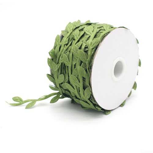 30 m Schleifenband mit elegantem Blatt-Design für Bastelarbeiten und Event-Dekorationen (grün) von Allthingstore