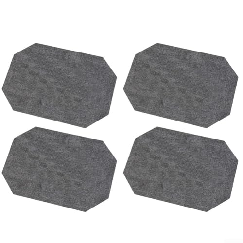 43,2 cm rutschfeste PVC-Platzsets, einfache Wartung für den Esstisch (dunkelgrau) von Allthingstore