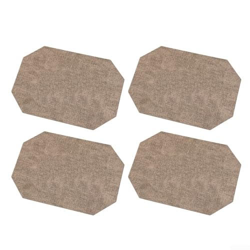 43,2 cm rutschfeste PVC-Platzsets, einfache Wartung für den Esstisch (schlammiges Gelb) von Allthingstore