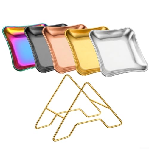 5 Edelstahl Mini Schalen zum Dippen mit Halter für Vorspeisen und Beilagen von Allthingstore