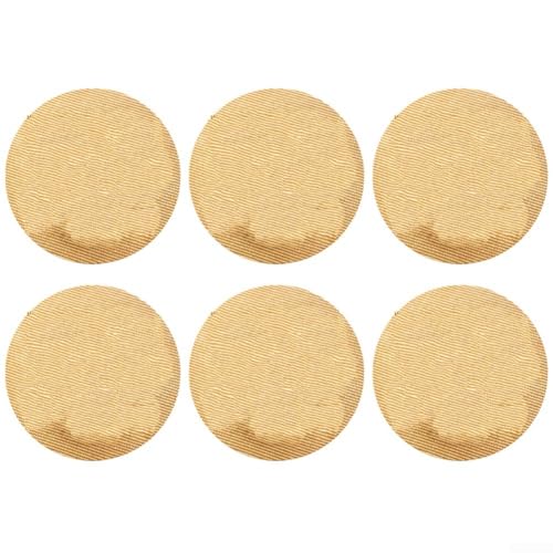6 Stück runde Tischsets für den Esstisch, rutschfeste PVC-Matten für Hitzebeständigkeit und einfache Reinigung (Hellkhaki) von Allthingstore