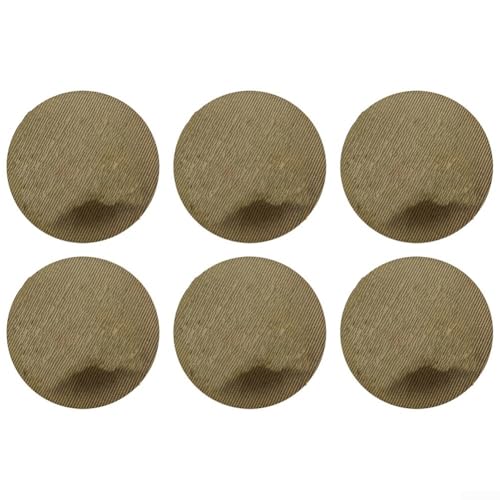 6 Stück runde Tischsets für den Esstisch, rutschfeste PVC-Matten für Hitzebeständigkeit und einfache Reinigung (trockenes Grasgrün) von Allthingstore