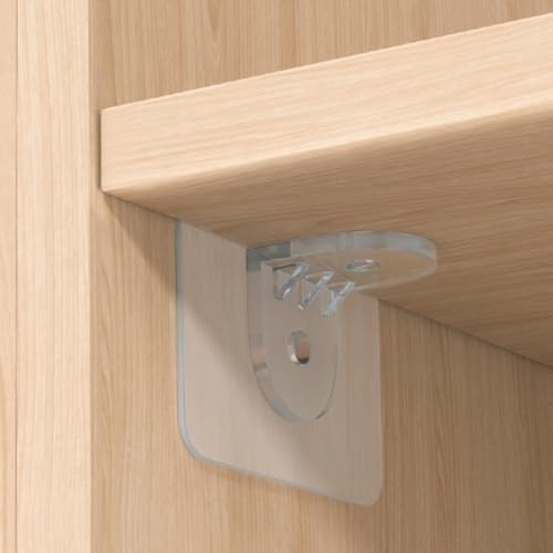 612 Stück Regalstütze, transparent, stanzfrei, Wandaufhänger, Tragkraft bis zu 20 kg, für Schränke, Kleiderschränke, Küche und Bücherregal (12 Stück) von Allthingstore