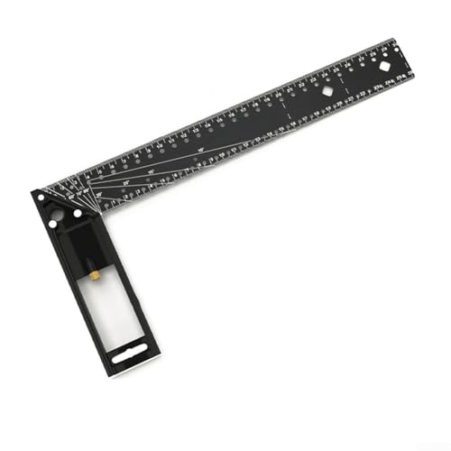90-Grad-Vierkant-Lineal mit Griff aus Aluminiumlegierung, Lochmarkierung und Anti-Tropf-Griff für präzise Tischlerwinkelmessung (30 cm) von Allthingstore