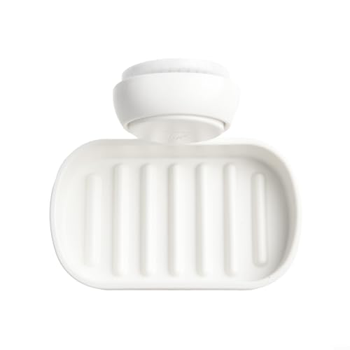 Aesthetic Punch Badezimmer-Regal zur mühelosen Aufbewahrung von Seifen und Zubehör (einlagig, weiß) von Allthingstore