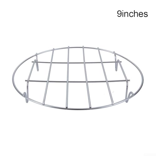 Air Fryer Grill Rack Zubehör 6 10 Zoll Edelstahl Tablett zum Backen und Dämpfen verschiedener Gerichte (22,9 cm) von Allthingstore