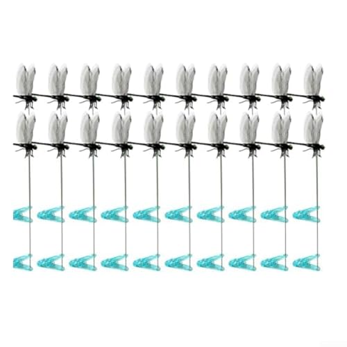 Allthingstore 20 Stück 3D Libellen-Clips für Gartendekoration und Hutzubehör, aus wetterbeständigem PVC für Haltbarkeit und natürliche Insektenabschreckung Allthingstore 20 Stück 3D Libellen-Clips für Gartendekoration und Hutzubehör, aus wetterbeständigem PVC für Haltbarkeit und natürliche Insektenabschreckung von Allthingstore