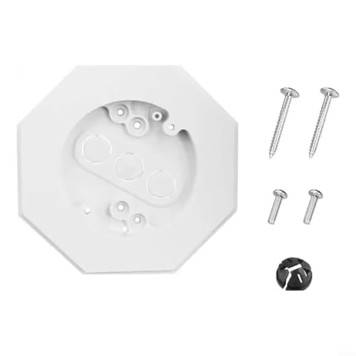 Allthingstore 30,5 cm vertikale Außenwandleuchte-Montage-Set, achteckige Form für sichere Installation auf Außenverkleidungen, wetterbeständiger Kunststoff (weiß) von Allthingstore