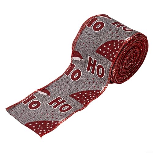 Allthingstore 6,3 x 50,5 cm Leinenband mit Draht, dekorative Rolle für Weihnachtsbaum, Girlande, Kranz und Verpackung, Bastelbedarf (grau) von Allthingstore