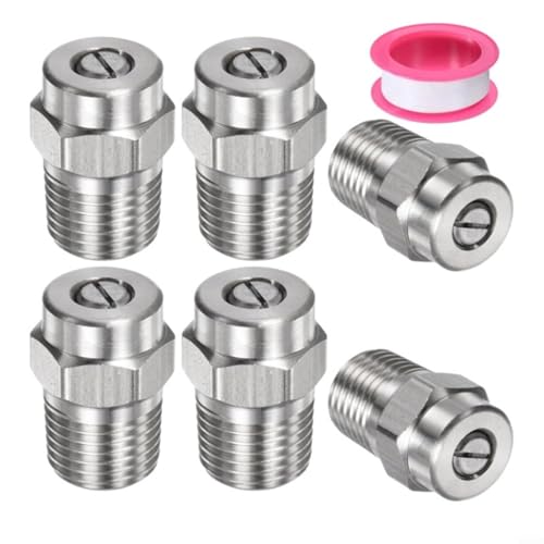 Allthingstore 7-teiliges Edelstahl-Hochdruckreiniger-Sprühdüsen-Set mit G1/4-Gewinde und mehreren Blendengrößen für die Außenreinigung (Aperture 035) von Allthingstore