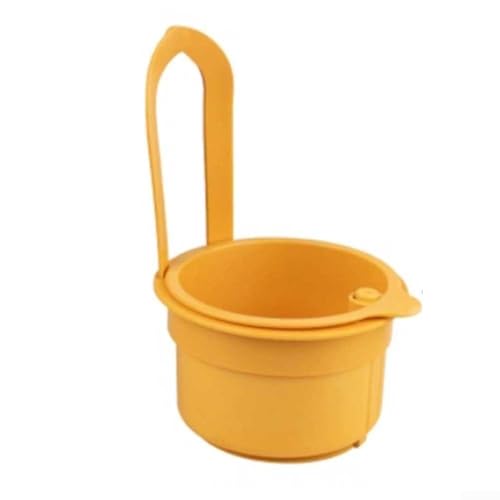 Allthingstore Abflusskorb für Küchenspüle mit innovativem Press-Design, zum Filtern von Lebensmittelpartikeln und zum Ablassen von Wasser, geeignet für kompakte Küchenräume (gelb) von Allthingstore
