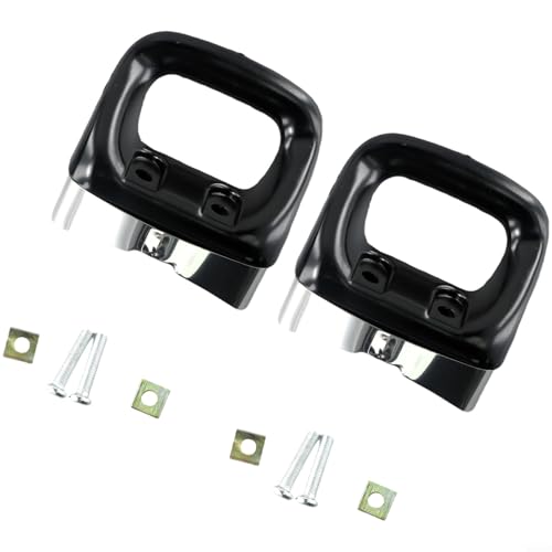 Allthingstore Bakelit Topfohren Ersatzgriffe 2er Set für Dampfgarer Kochgeschirr Seitengriffe mit Edelstahlrand Geeignet für Einzel- und Doppelschraubentöpfe von Allthingstore