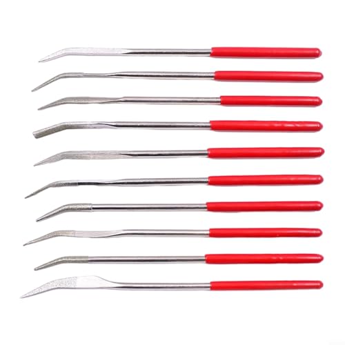 Allthingstore Diamant-Nadelfeilen-Set, gebogene Form, zum Feilen auf Glas, Stein, Metall, 10 Stück Allthingstore Diamant-Nadelfeilen-Set, gebogene Form, zum Feilen auf Glas, Stein, Metall, 10 Stück von Allthingstore