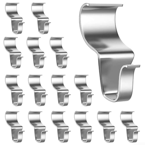 Allthingstore Edelstahl-Haken für Vinyl-Verkleidungen, einfach zu bedienende Clips für Außenbeleuchtung und Dekoration (A) von Allthingstore