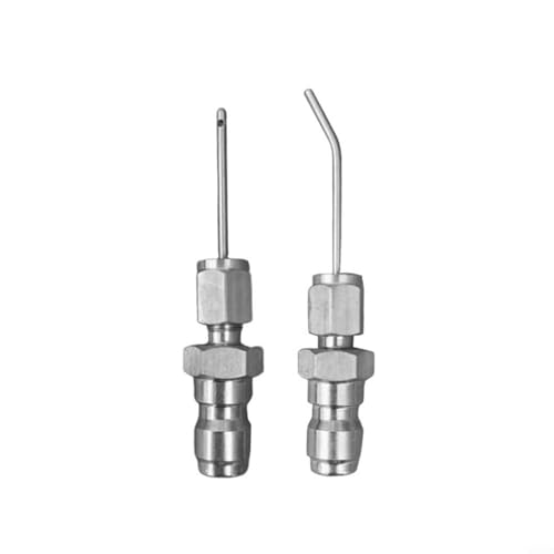 Allthingstore Edelstahl-Hochdruck-Nadeldüsenset für enge Raumreinigung in Geräten und Außenbereichen mit langen und kurzen Spitzen, silber (kurz) von Allthingstore