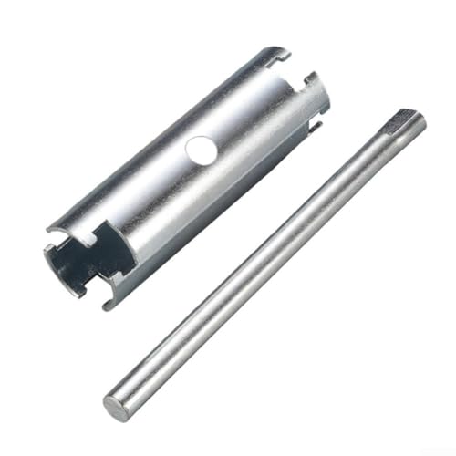 Allthingstore Funktioneller Siebkorbschlüssel für Küchenspüle, Ablaufrohr mit tiefer Reichweite, versetztes Loch von Allthingstore