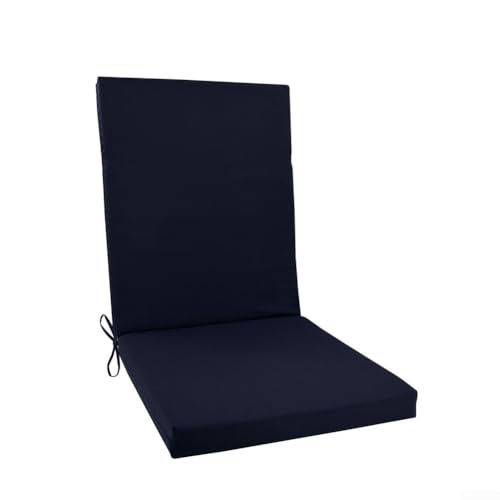 Allthingstore Gartenstuhlkissen mit UV-Schutz Polyester Polsterung, Outdoor Sitzpolster für Terrassenmöbel, passend für Standard-Gartenstühle (Blau-L) von Allthingstore