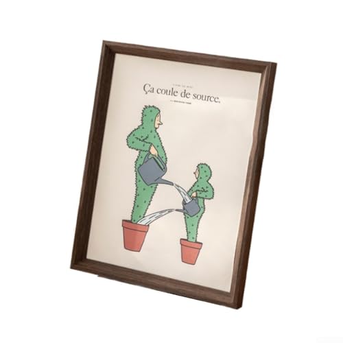 Allthingstore Großer Massivholz-Bilderrahmen für A4-Bilderrahmen für Wand oder Tisch, 21 x 29,7 cm, 3 Farben, Wanddekoration (Retro-Holzfarbe) von Allthingstore