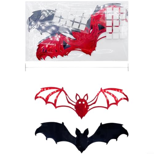 Allthingstore Halloween 3D-Wandaufkleber mit fliegendem Säugetier, mit selbstklebender Rückseite, für Zuhause, Party-Dekoration, PVC-Material für wiederverwendbare saisonale Wandkunst, 12 Stück von Allthingstore