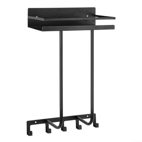 Allthingstore Handtuchhalter für Badezimmer, Wandmontage, mit Aufbewahrungsregal, multifunktionaler Organizer für Handtücher und für Badezimmerutensilien von Allthingstore