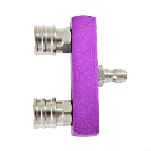 Allthingstore Hochdruckreiniger-Doppeldüsen-Set, 2-in-1-Design mit 1/4-Zoll-Stecker und Buchse, Schnellanschluss, 5000 PSI, für effiziente Außenreinigung (mit Düse, lila) von Allthingstore