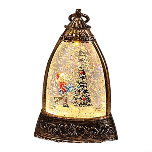 Allthingstore LED-Weihnachtslaternen, dekorative Kunststoff-Kerzenlampen mit Weihnachtsmann-Elch-Schneemann-Muster, flammenlose Urlaubslichter für Innen- und Außendekoration (Jungen-Stil) von Allthingstore