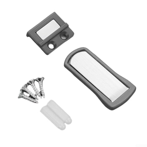 Allthingstore Magnetischer Antikollisions-Türstopper mit ultradünner Zinklegierung für Boden-Saugnapf, unsichtbares Design zum Schutz von Türen und Wänden in Hotels, Badezimmern, Geschäften (grau) von Allthingstore