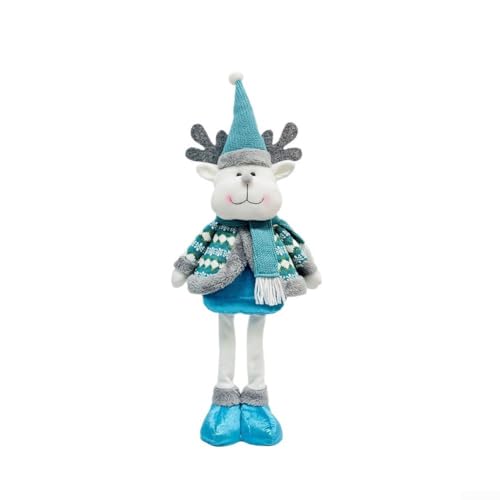 Allthingstore Plüsch-Zwerg mit dehnbaren Beinen und verstellbarer Höhe mit weichem Stoff und klassischem Weihnachtsdesign für die Wintersaison (3) von Allthingstore